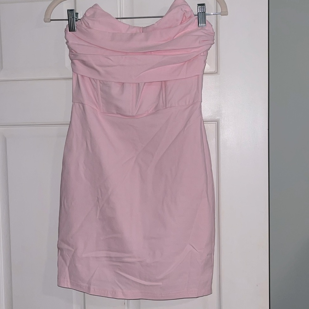 Blueblush body con pink dress